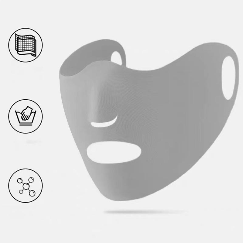 Outdoor Sports Sunscreen Facial Mask For Women Sun Uv Protection Breathable Ice Silk Face Veil Ear Hanging Face Cover Mask