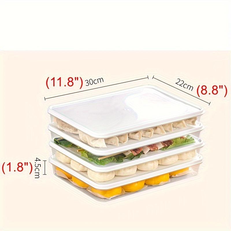 Lebensmittelaufbewahrungsbehälter mit Deckel, Gefrier- & Mikrowellengeeignet, für Knödel, Fleisch, Obst & Gemüse Knödel-Aufbewahrungsbox