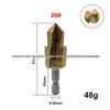Stopniowy wiertło do rur PPR z chwytem sześciokątnym, dwuzębne, do rur wodnych hydraulicznych, zakres 20/25/32mm – Wielowarstwowe pogłębianie i rozwiercanie.