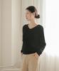 Keulleiseu 100% Wool V-Neck Knit Sweater_Red