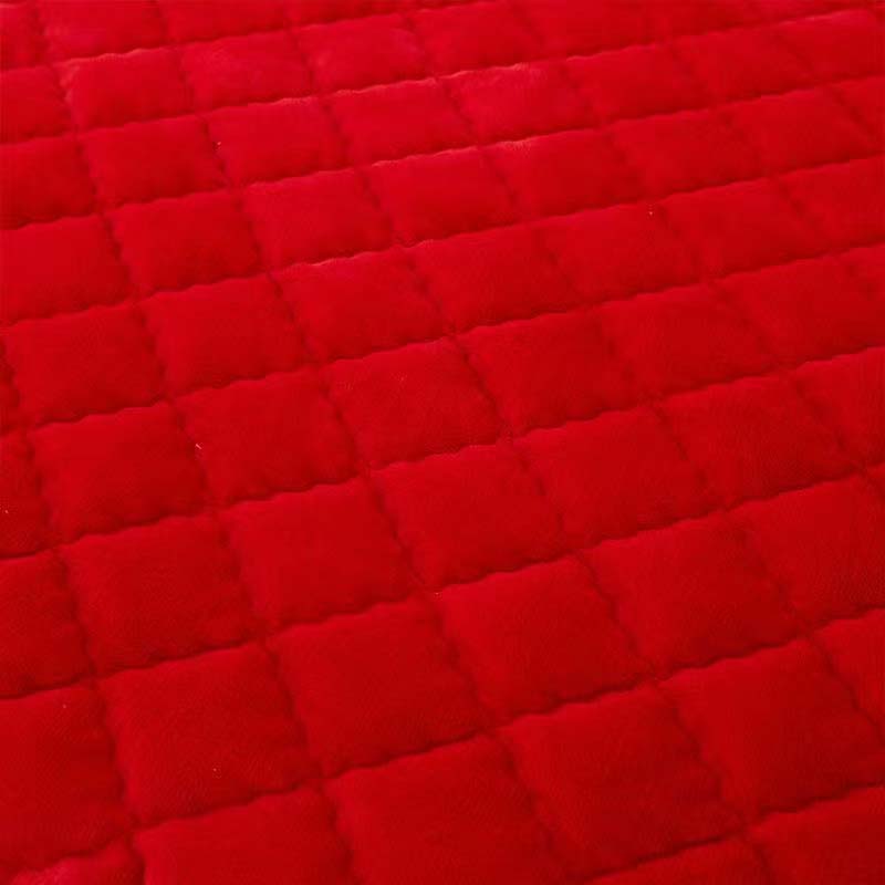 Luxury Winter Quick Warm Velvet Bed Skirt Super Soft Thick Flannel Quilted Bedspread Anti -Slip Bed Cover Not Included Pillowcase