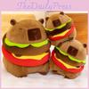 Adorable Capybara Plush Toy Burger Cartoon Girl Sleep Companion Birthday Gift