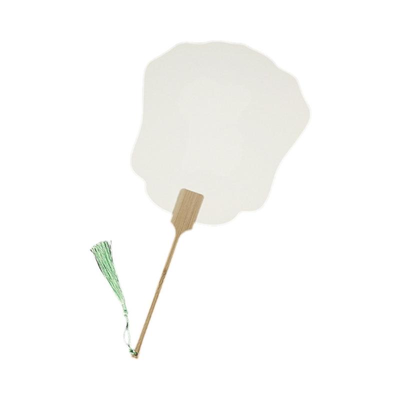 Blank Rice Paper Fan Round Fan Paper Hand Fan Wedding Fan Decorative Painting Fan Blank Fan Kids