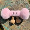Creative Simulation Fitness Tools Dumbbell Kettlebell Barbell Pendant Plush Toy Bag Pendant Decoration Doll Gift