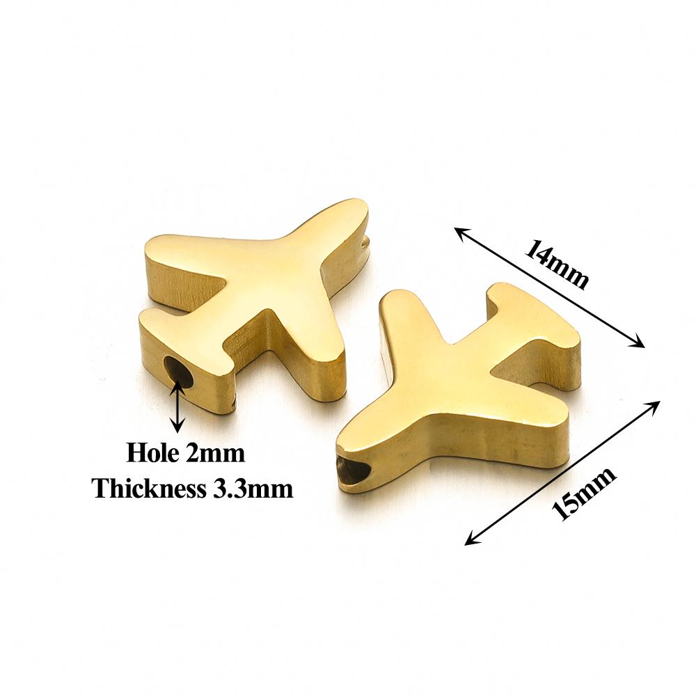 5Pcs Mirror Polish Stainless Steel Moon Key Beads Crowm Animal Spacer Beads DIY Jewelry Making Bracelet Women Necklace Findings