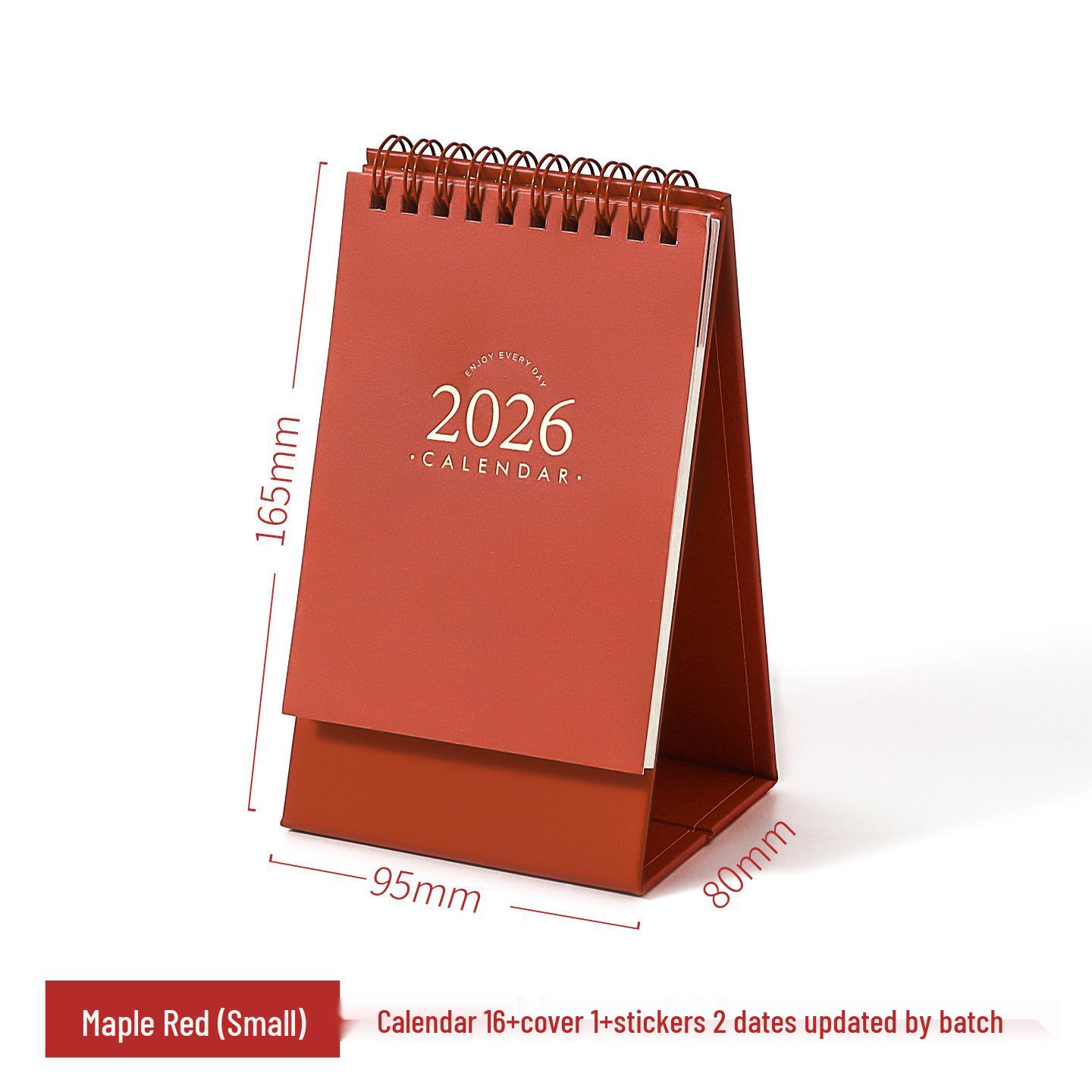 

**2026 Minimalist Table Calendar & Planner - Solid Color, Hot Stamping Design** November 2025 - December 2026