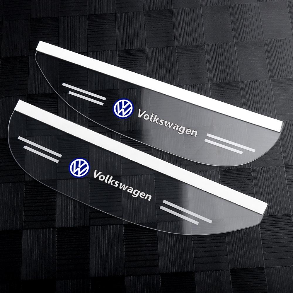 2PCS Car Rearview Mirror Rain Eyebrow Shield For Volkswagen VW Polo Sharan Golf Scirocco Touran Tcross Tiguan GTI B6 AccessoriesNI6