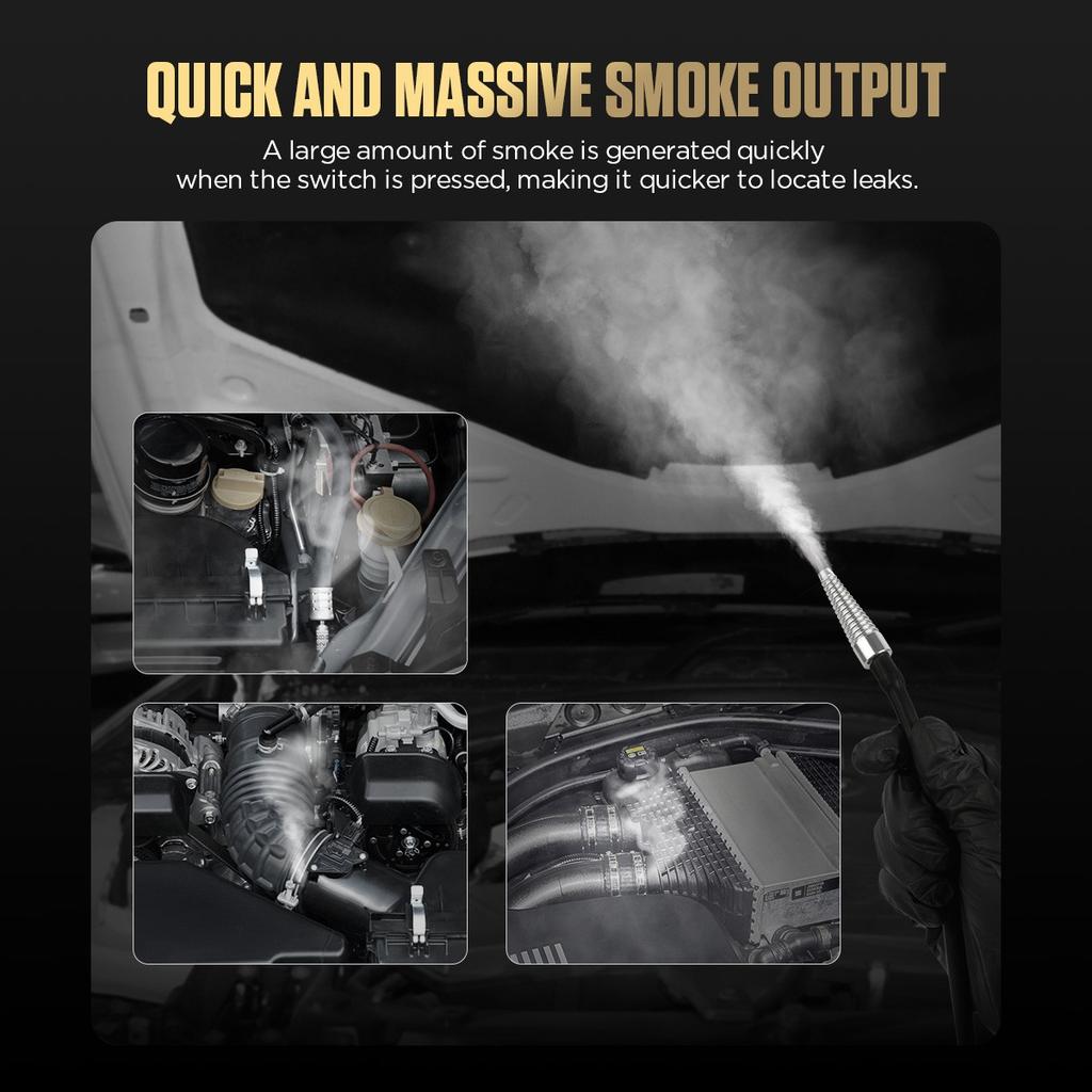 AUTOOL SDT100 Car Smoke Leak Detector EVAP Pipe Smoking Generator Pipe Leakage Analyzer Tester for 12V Vehicle,Motorcycles,Truck