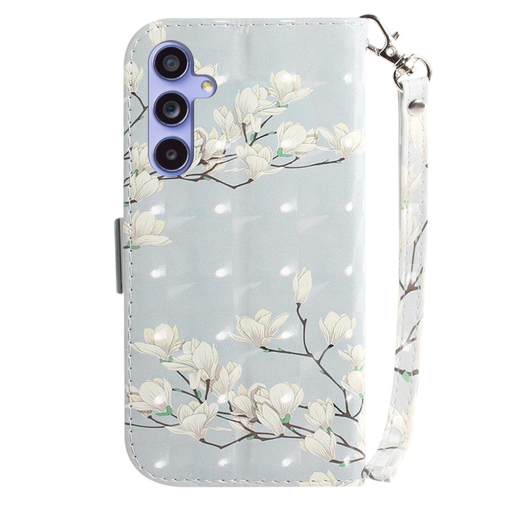 For Samsung Galaxy A55 5G Case Wallet Leather Cover 3D Pattern Print with Strap