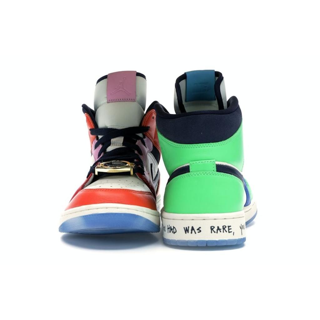Melody Ehsani X  Air Jordan 1 Mid Fearless Women Sneakers Multi-Color White Black CQ7629-100