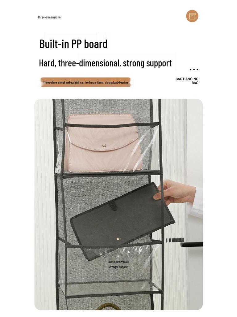 Wall-Mounted Multi-Layer Hanging Storage Bag for Clothes & Toys