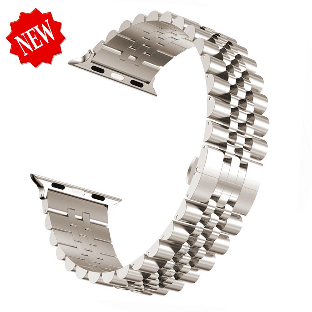 Stainless Steel Strap For Apple Watch Band 40mm 44mm 42mm 45mm 49mm Luxury Metal Bracelet for IWatch Series 1 2 3 4 5 6 7 8 9 SE