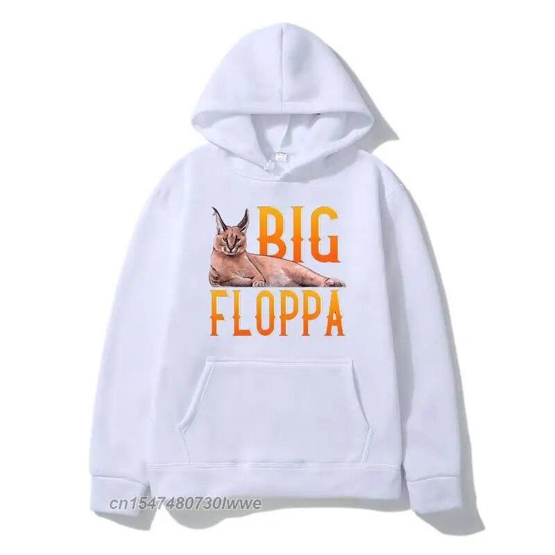 Big Floppa Meme Cute Caracal Cat Hooded Sweatshirt Unisex/Women Unisex Oversized Hoodie Guys Cute All-Match Black Pullover Hoodies
