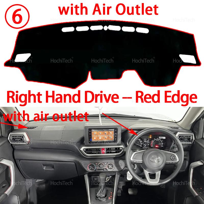 Auto Dashboard Cover Dash Mat Board Pad Carpet Dashmat Anti-UV Mats Accessories for Daihatsu Rocky Perodua Ativa -2025