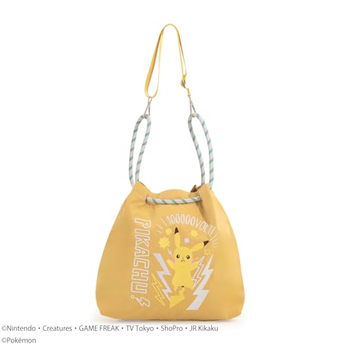 Pokémon Tote Bag, 2-Way Tote Bag for Kids, CPKD5801, Yellow