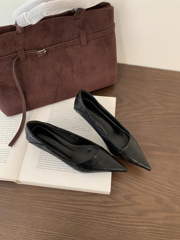 New Pointed Shallow Mouth Slim Heeled Women's Shoes with Leopard Print High Heels Shoes for Women