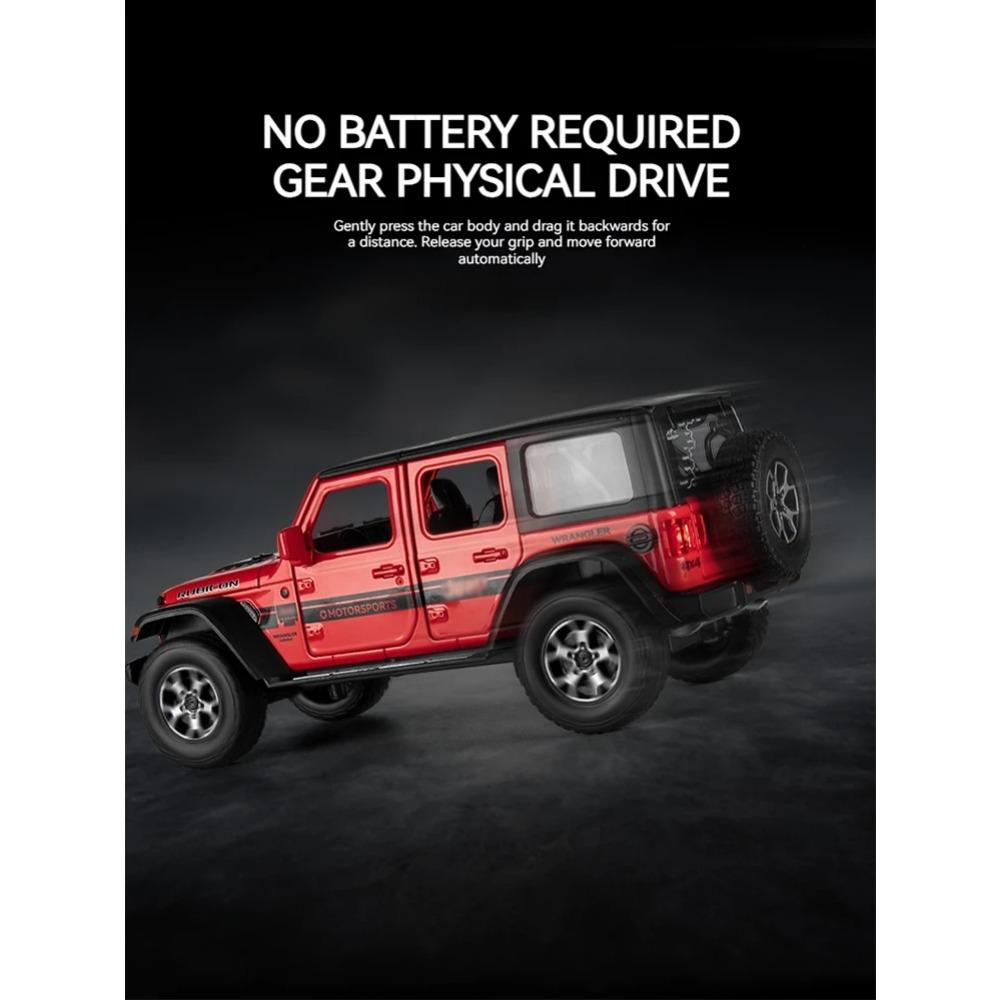 1/22 Model Jeep Wrangler Diecast Toy Car Model, Scale Metal Alloy Vehicle for Kids Boys Girls Adults, Doors Open,Gifts Gray111