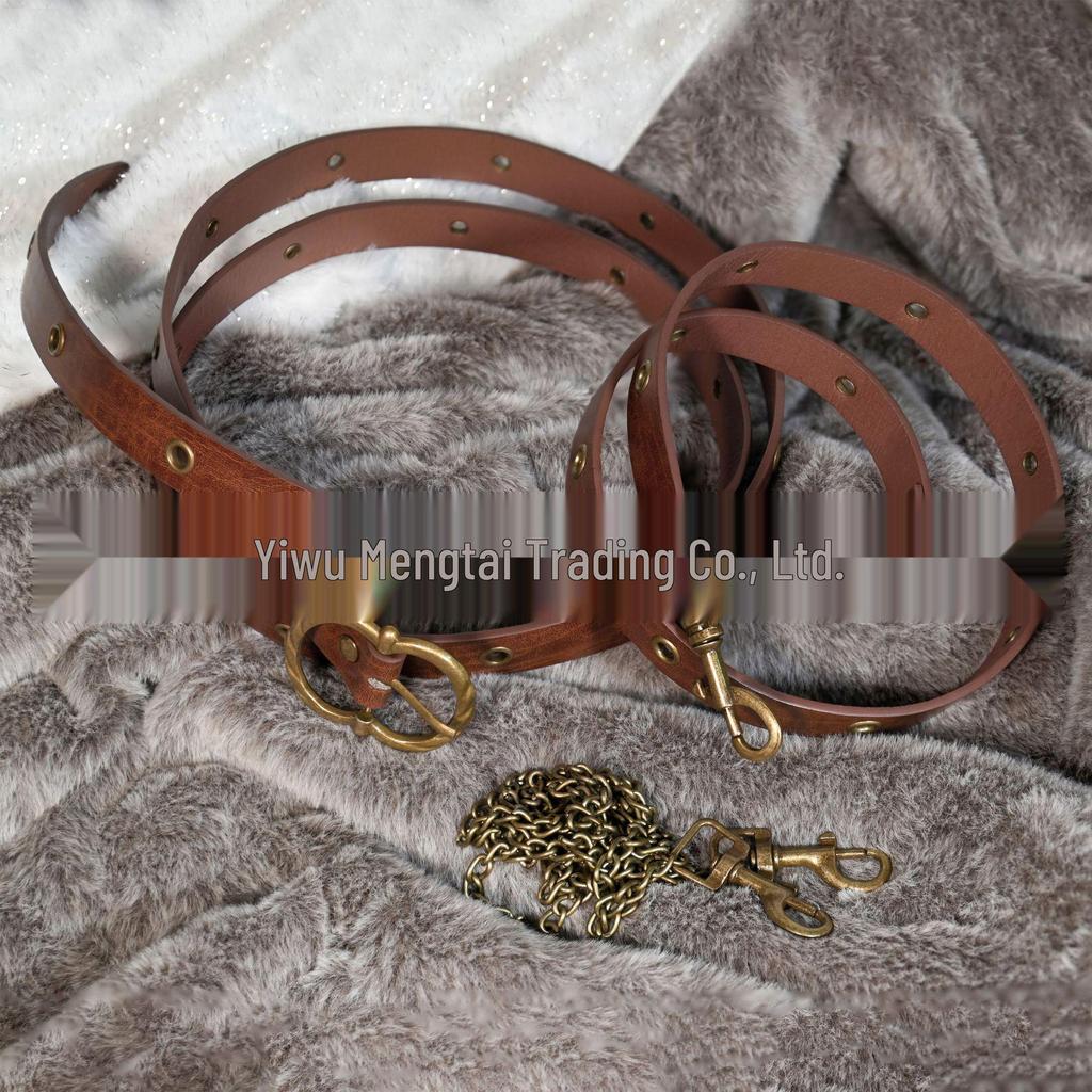 Nordic Viking Style Medieval Thin Leather Chain Belt - Retro Punk Decoration