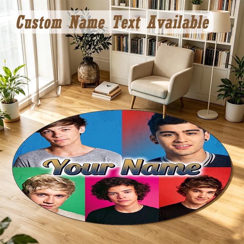 Covor Rotund Nume PersonalizatModel Arctic Monkeys Covor Antiderapant Decor Podea Casă