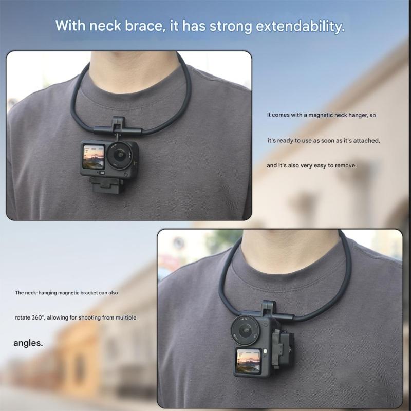 Regulowany, obracany o 360 stopni magnetyczny uchwyt do kamer sportowych, oferujący bezpieczne mocowanie i lekką konstrukcję