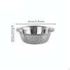 Stainless Steel Colander Perforated Vegetable Strainer Thickened Draining Basin for Home Cooks,