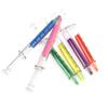 6pcs Syringe Shaped Highlighter Pens 6 Colors Fluorescent Markers For Notes School Office Use Yellow Orange Blue Green Red