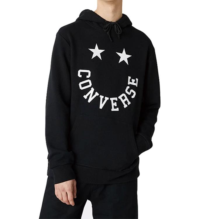 Converse Sweatshirts Men's Black Hooded Moderate Regular 10018351-A03