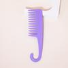 1pc wide tooth hair comb, curved hook handle styling comb, wide tooth anti-static entanglement, special for real hair wigs