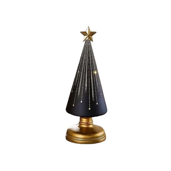 Twinkle Light Christmas Tree Illuminated Starry Night Resin Christmas Tree Ornament for Holiday Bedroom Dorm Tabletop Decor