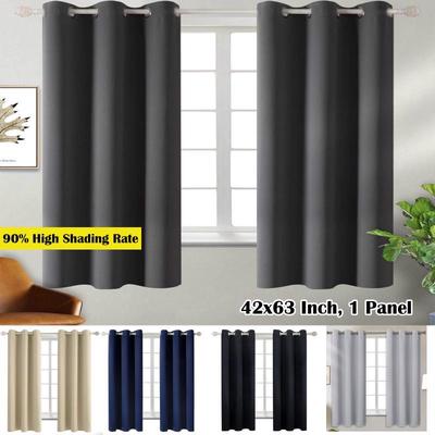 1 Panel Blackout Curtains for Bedroom Thermal Insulated Room Darkening Curtain for Living Room