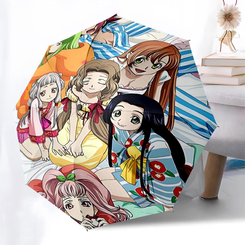 1pc Outdoor Umbrella with Anime Characters | Automatic Opening & Closing | Portable 3-Fold Design | Iron Frame | Perfect Gift for Fans, Travelers