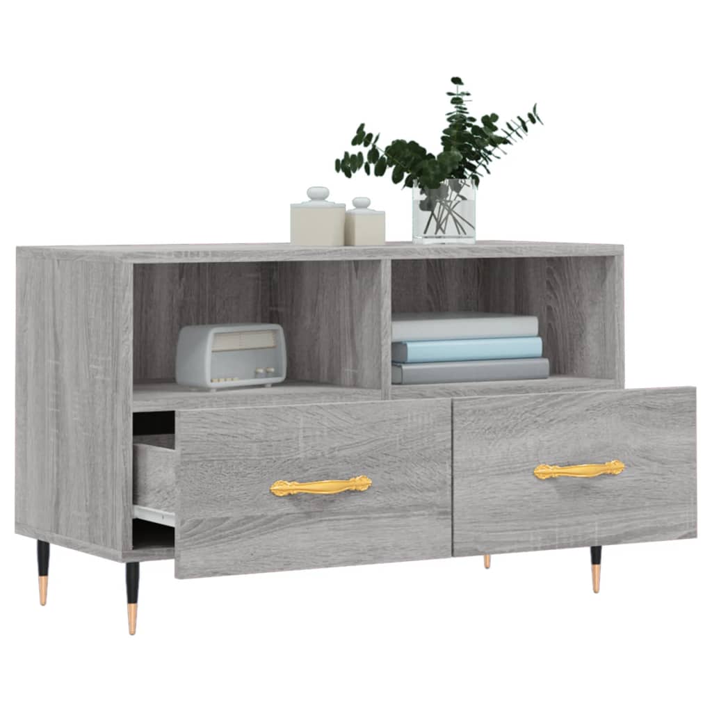 TV Cabinet Gray Sonoma 80 x 36 x 50 cm Particleboard