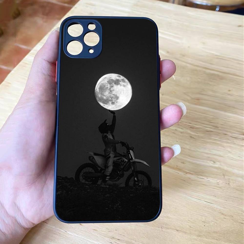 Moto Cross Motorcycle Sports Matte Cover For iPhone 16 15 14 11 12 13 Mini Pro Max X XS MAX Phone Case shockproof