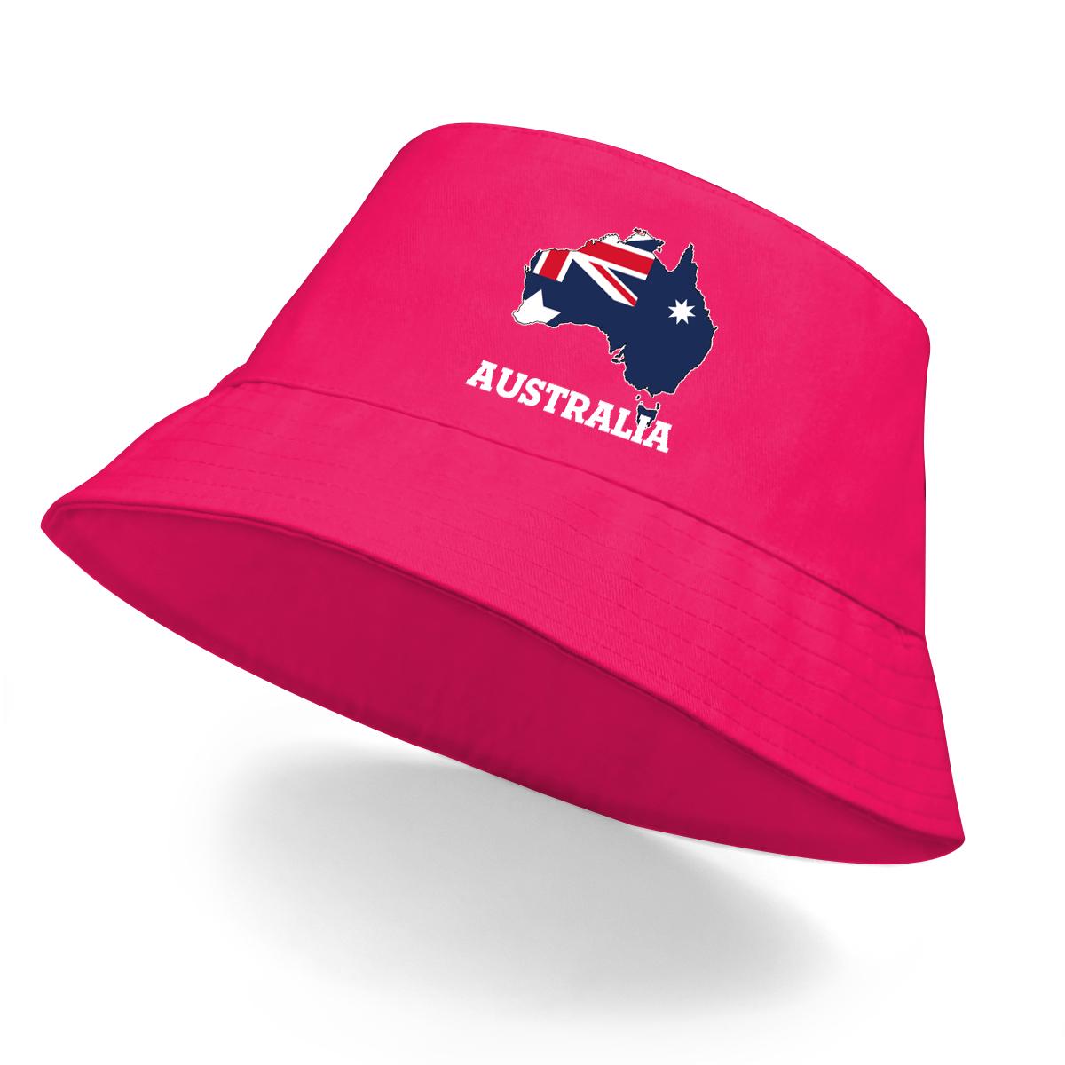 

Flag of Australia Map Bucket Hat Summer Sun Hat Unisex Hat For Man Autumn Bucket Hats Perfect For Outdoor Sports Chapeau Homme рожевий червоний колір