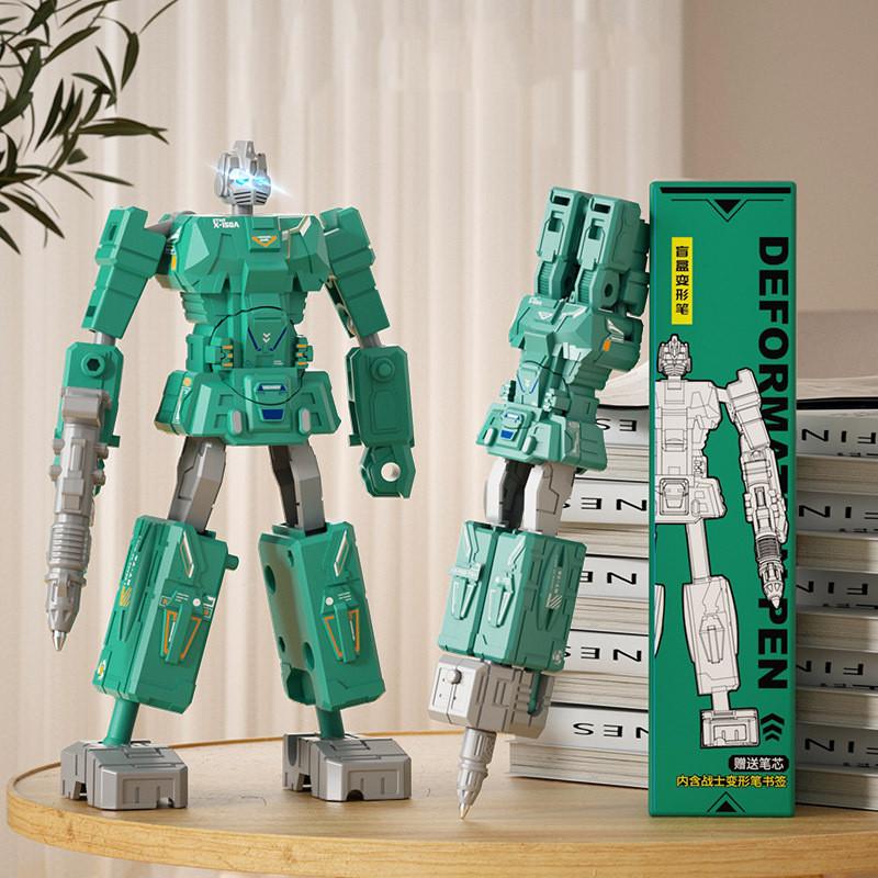 Creative Deformation Robot Pen Boy Creative Transformation Robot Action Figure Pen Novelty Stationery Gift For Kids Students
