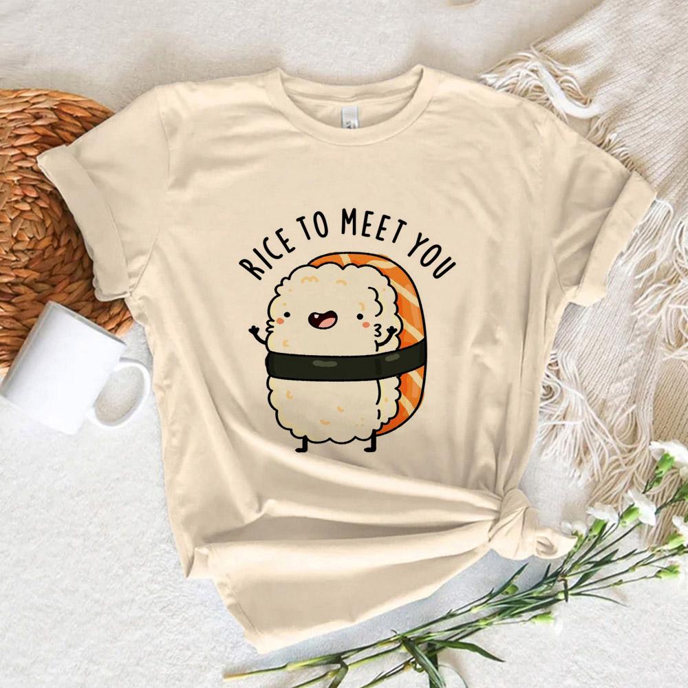 Sushi Top Women Harajuku Japanese Funny T Shirt Girl Streetwear Clothing