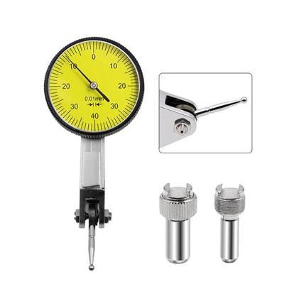 Accurate Dial Gauge Test Indicator Precision Metric with Dovetail Rails Mount 0-4 0.01mm Measuring Instrument Tool