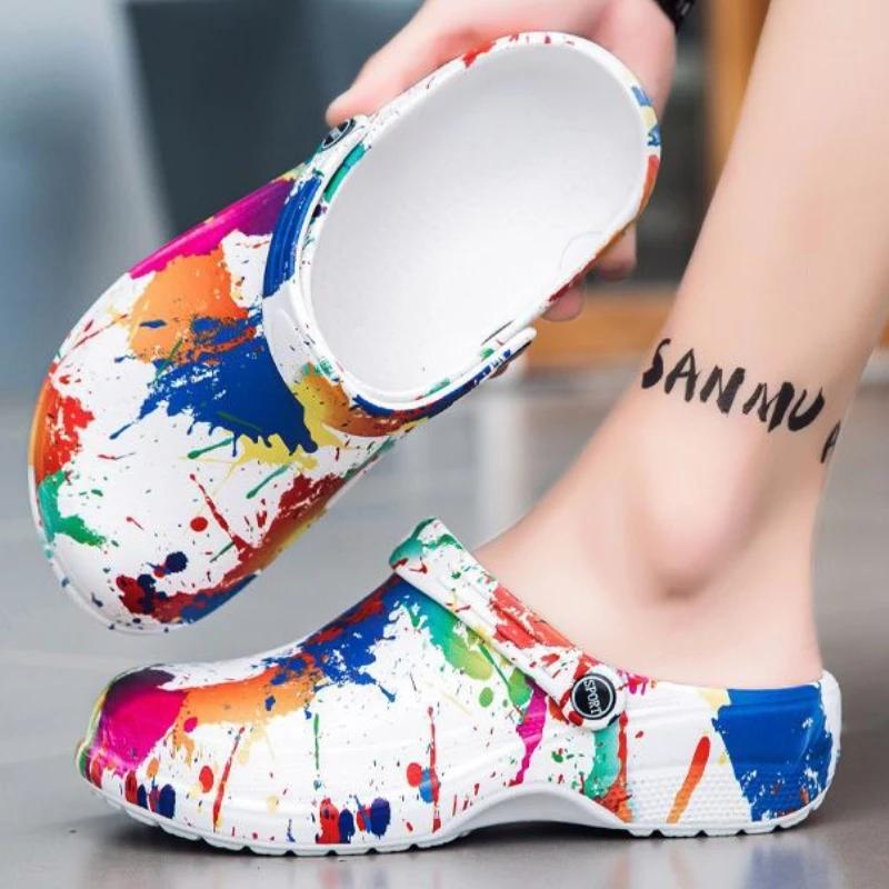 Fashion Male Slipper Platform Beach Hole Y2k Elegant Fun Men's Shoe Designer Luxury Original Cheap Shoes Liquidation 2025 Fashi Slideson