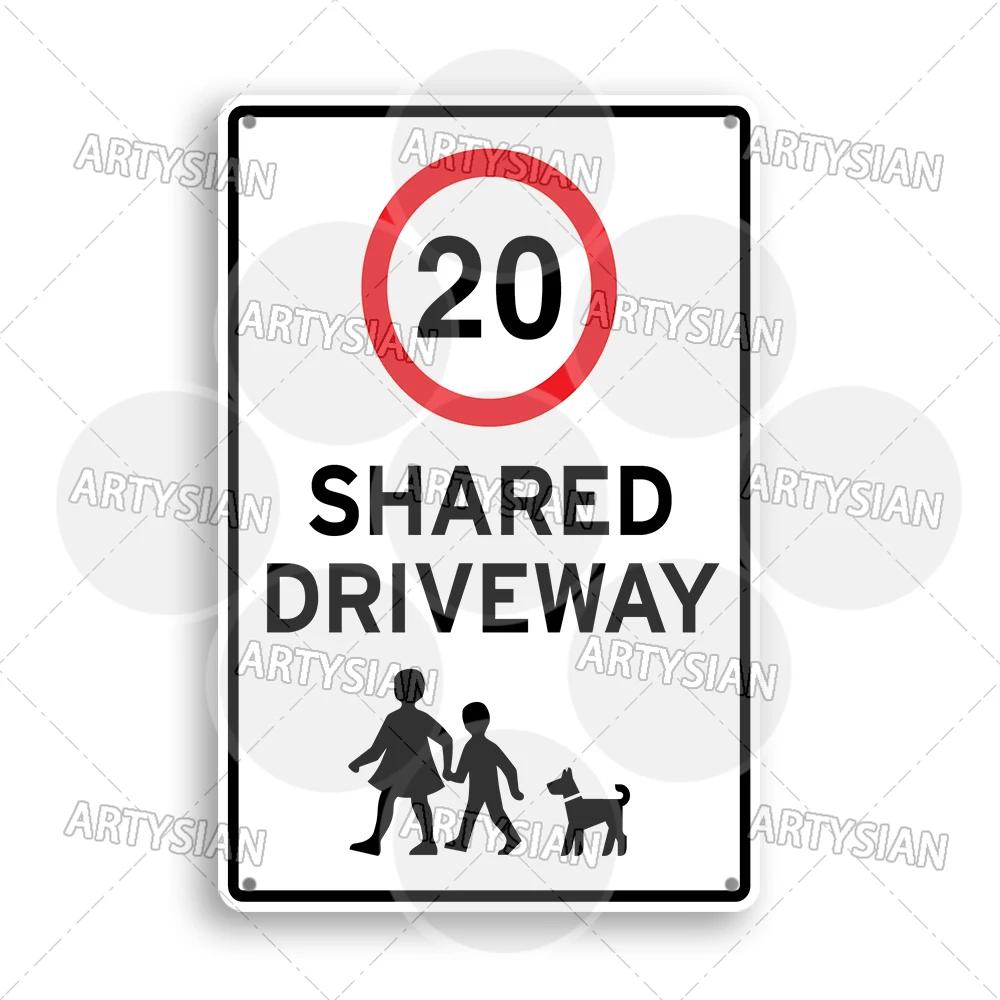 

Speed Limit Metal Sign Traffic Plaque Road Safety Shared Space Kids Crossing Caution Slow Down 5 15 20 25 30 MPH 20x30cm（7.8x11.8inch）