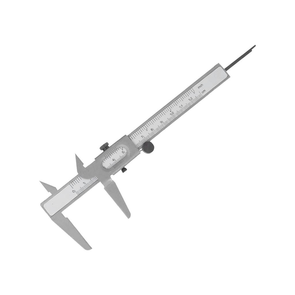 High Precision Metal Vernier Caliper Manual Measuring Caliper Tools Micrometer Ruler (5in)