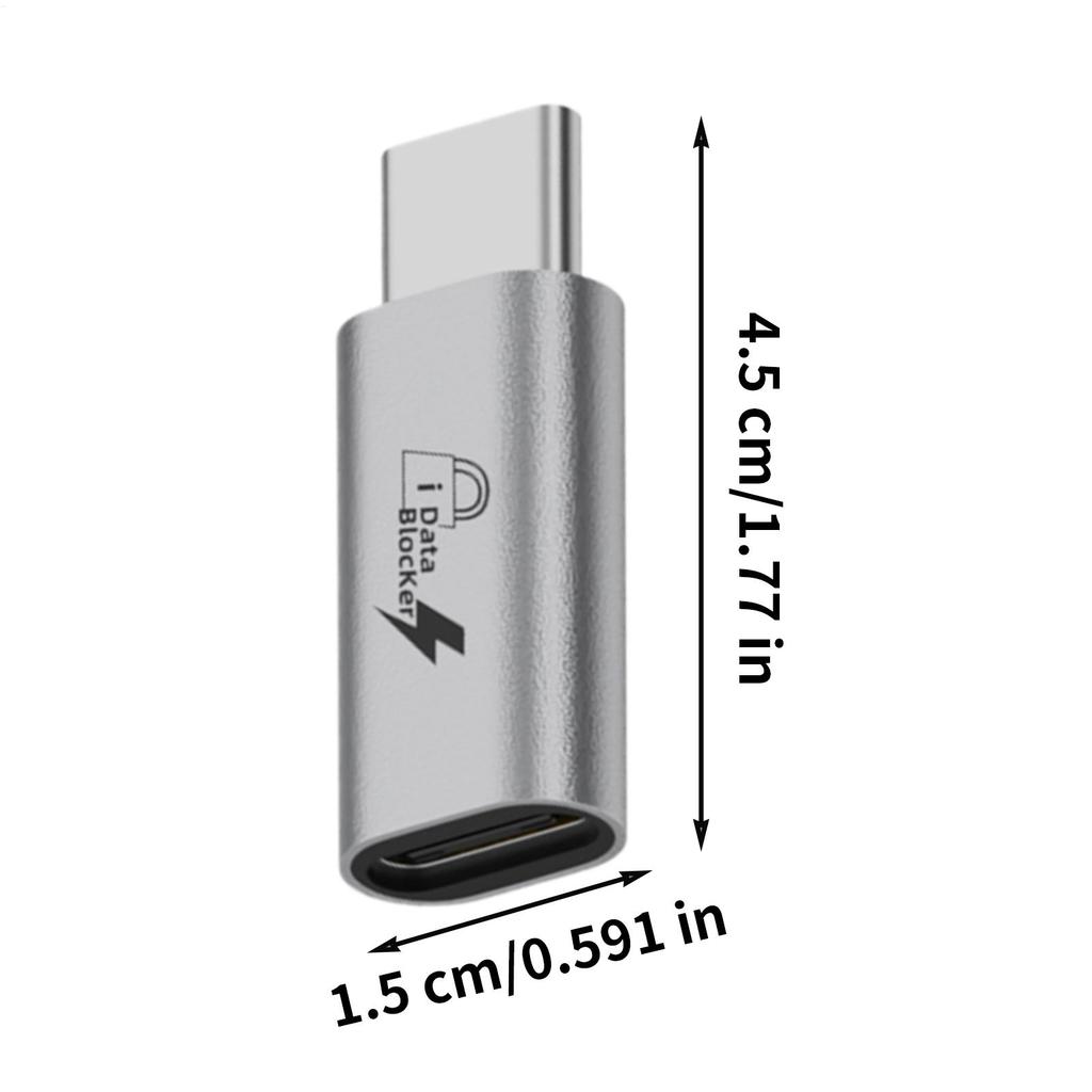USB Data Blocker Anti Juice Jacking Adapter USB Port Privacy Protector Type-C Blocker Defender for PC Notebook Laptop Block