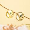 Damen Leichter Luxus Design Elegante Vintage Blatt Runde Ohrringe Modische Und Vielseitige Nischendesign Ohrringe