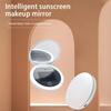 2x tragbarer intelligenter Sonnenschutz-Make-up-Spiegel Vergrößerungs-LED-Schönheits-Sonnenschutz-Erkennungs-Schminkspiegel