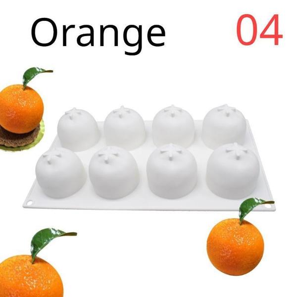 Banana Fruits Mousse Cake Molds Orange Apple Pear Mango Strawberry Pinecone Shape Mould Silicone Cake Moulds Dessert Decorating Tools