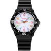 Kinder Armbanduhr Jungen Analog Quarz 50m Wasserdichtigkeit Uhr Kunststoff und Gummi Drehendes Armband Farbiges Zifferblatt Mode Armbanduhren Für Mädchen(schwarz