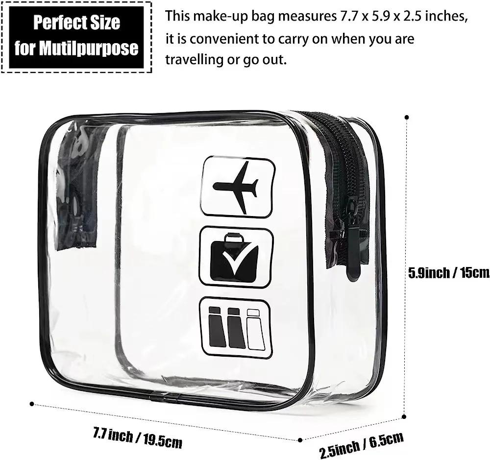 

Прозрачная косметичка, переносная дорожная косметичка, прозрачный водонепроницаемый чехол для хранения, органайзер для домашнего дорожных принадлежностей as show чёрный