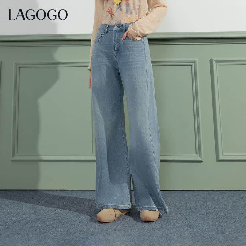 LAGOGO Women s Retro Flare Jeans L