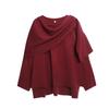 Autumn 2025 European-Style Women's Cloak Knit Sweater 6887