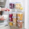 6Pcs 1000ml Storage Jars with Lids, Transparent Plastic Sealable Containers, Airtight Kitchen Organization