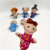 Familien-Fingerpuppen, MISS.MAFA 6-teiliges Familien-Handpuppen-Set, Plüsch-Handpuppen für Menschen mit Großeltern, Eltern, Bruder, Schwester, Partygeschenke